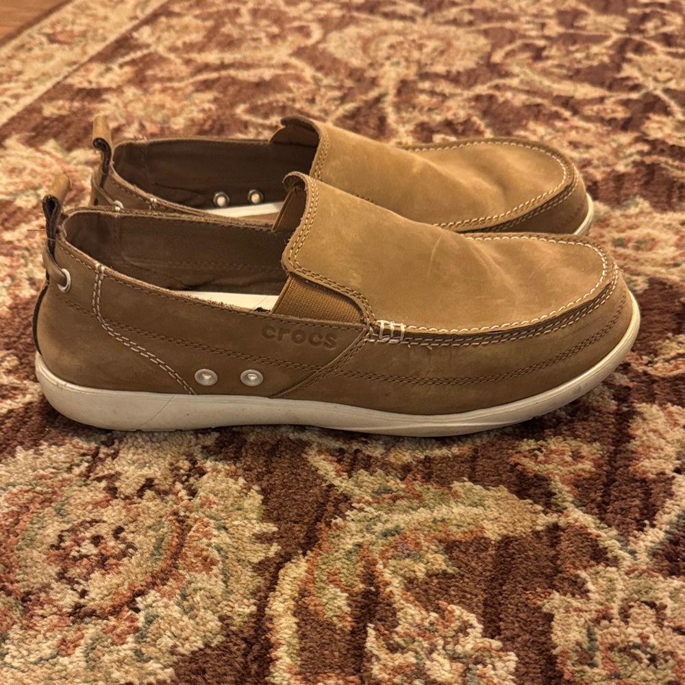 CROCS Men's Tan Slip-On Loafers